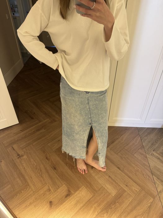 Джинсова спідниця максі