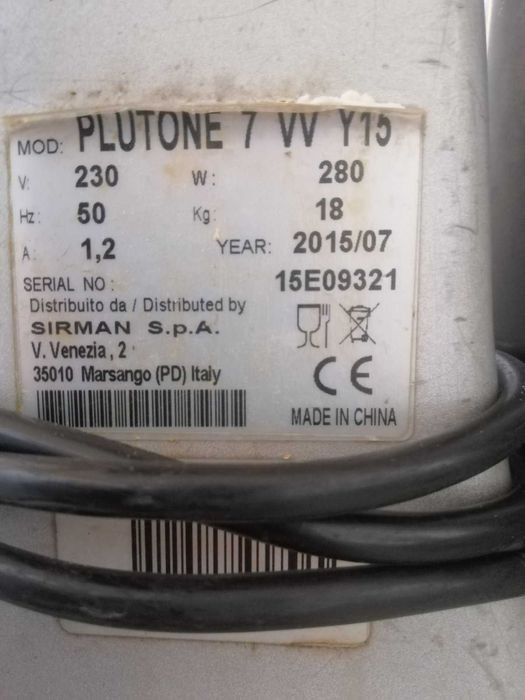 Миксер планетарный Sirman Plutone LT 7 БУ