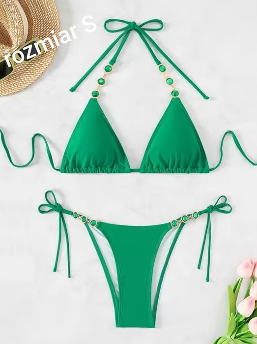 Zielone bikini strój kąpielowy dwuczęściowy S.