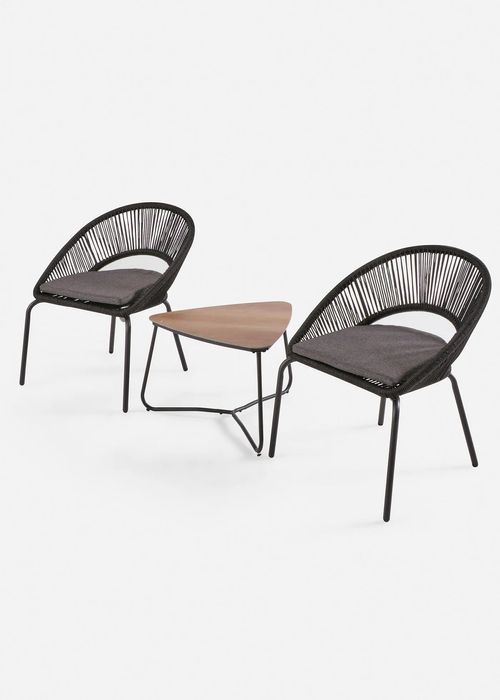 Stolik + dwa krzesla. Zestaw balkonowy lub na taras czy ogród.