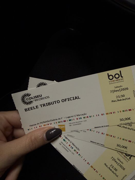 Bilhetes BEELE Tributo