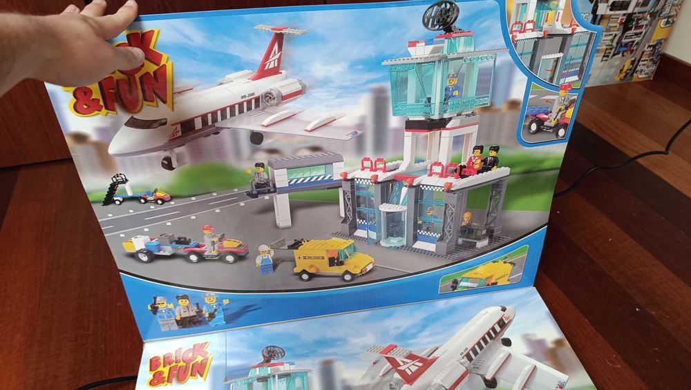 Set Construção Aeroporto - Brick & Fun (799 peças) | NOVO E SELADO