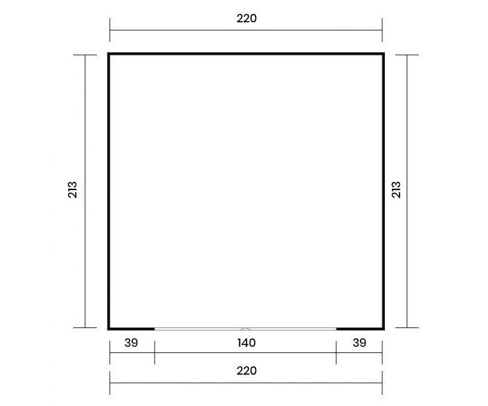 Domek narzędziowy drewniany Helena 220 cm x 213 cm