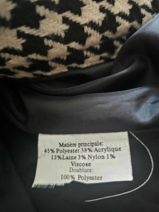 Stylowy Płaszcz Breal w pepitkę Wełna Nylon Akryl