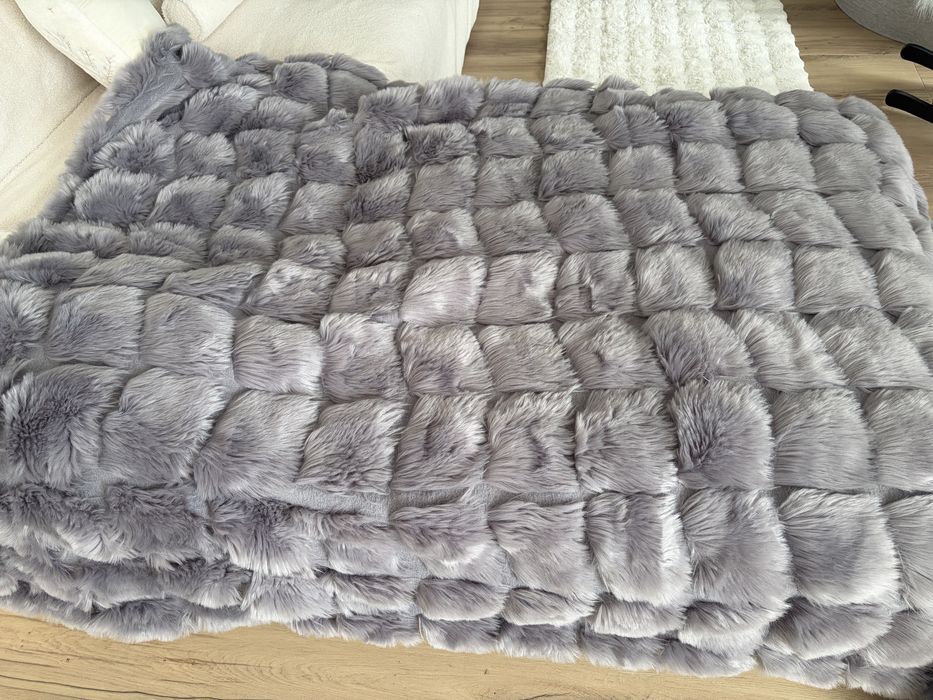 Pled szary, przytulny