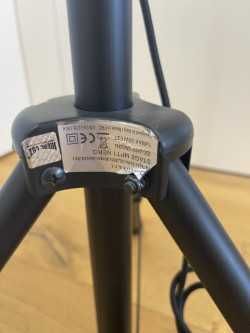 Candeeiro de pé Ideal Lux Preto e Dourado