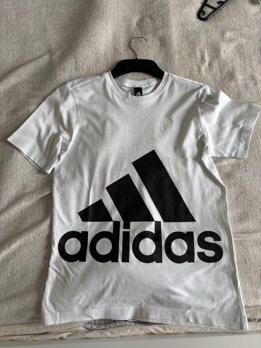 Biala koszulka sportowa adidas mlodziezowa uniwersalna