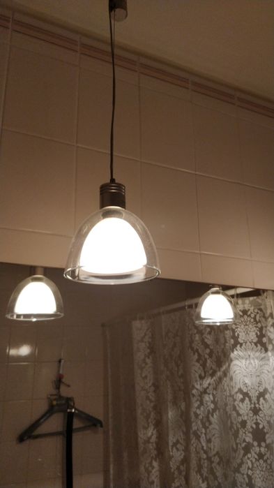 Candeeiro de vidro (2 campanulas), Elegante