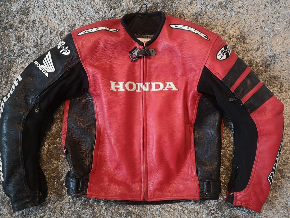 Honda, kombinezon motocyklowy dwuczęściowy, skórzany