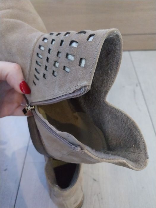 Milo beżowe botki, rozmiar 39