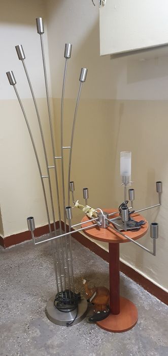 Zestaw Żyrandol z lampą stojącą oraz lampka nocna