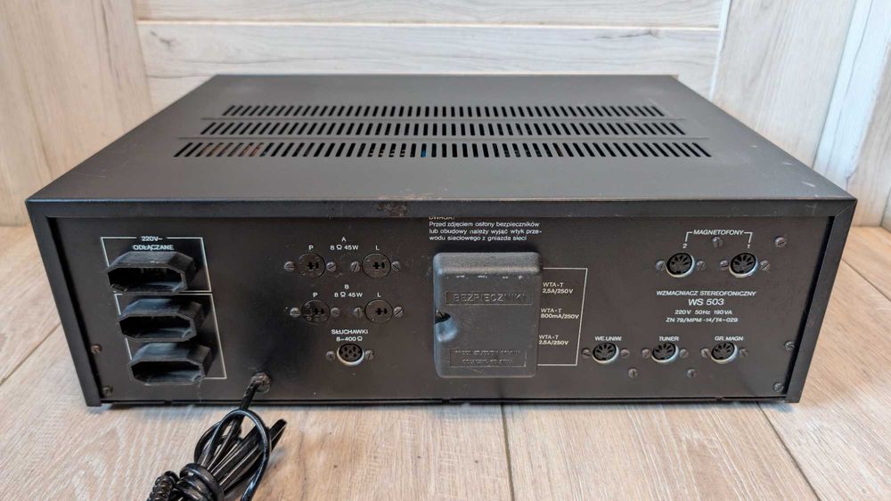 Wzmacniacz Unitra WS 503 Srebrny BDB STAN Wizualny ! DO SERWISU !