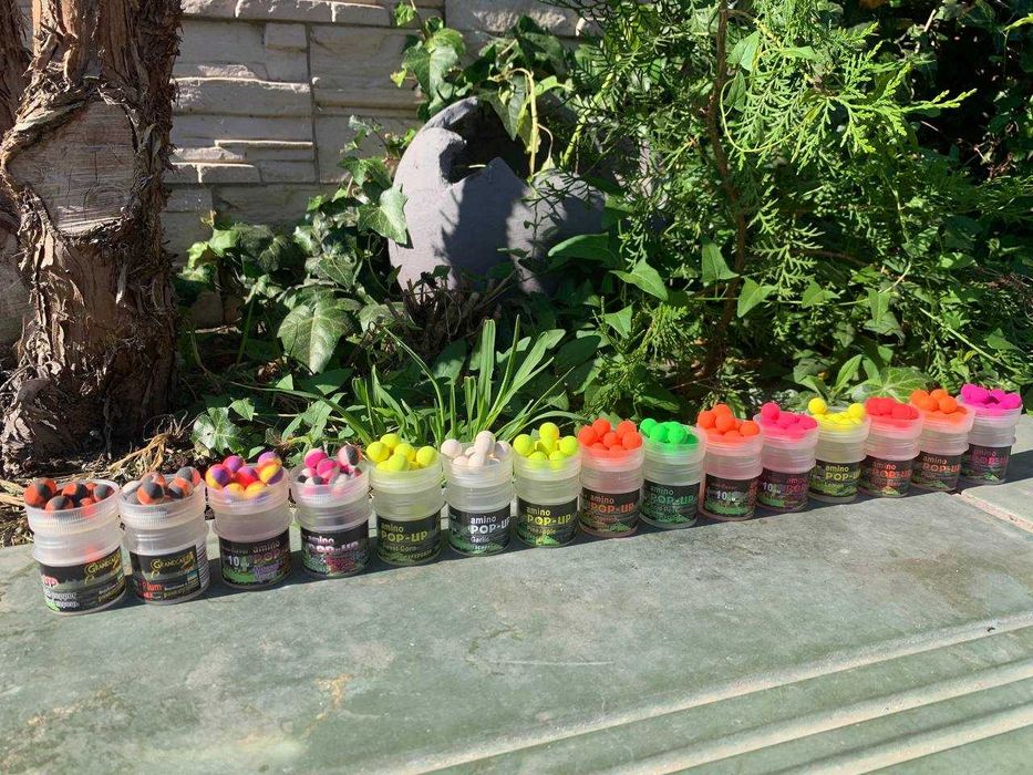 Рибацькі аміно поп-ап 8-10мм Amino POP-UPsflavor  Ø8-10 мм -15шт банк