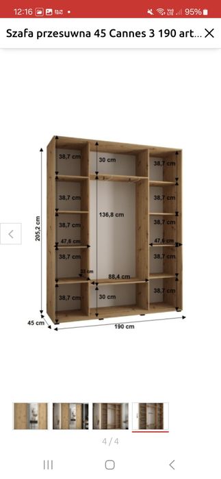 Szafa przesuwna w lustrem