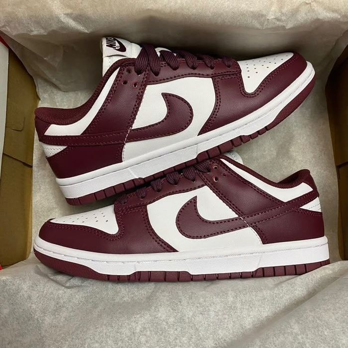 Nike SB Dunk Low Bordo жіночі кросівки найк сб данк бордові