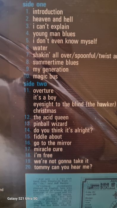 Laser disc,"The Who"/B.S.T.