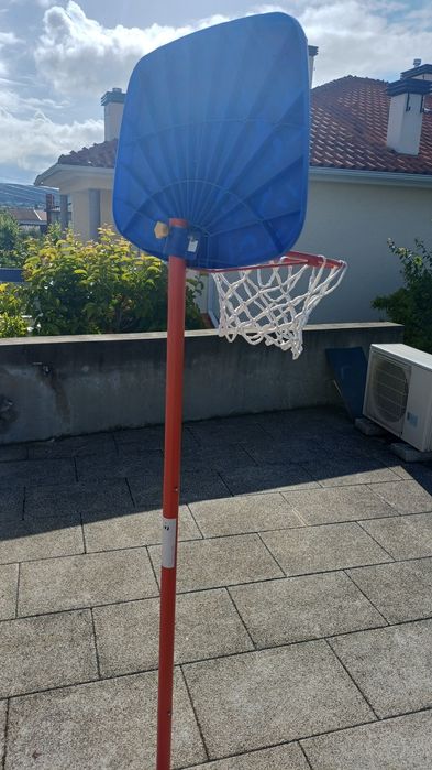 Tabela de Basquetebol Pé Regulável 1,30 m a 1,60 m - K500 Aniball Criança Azul