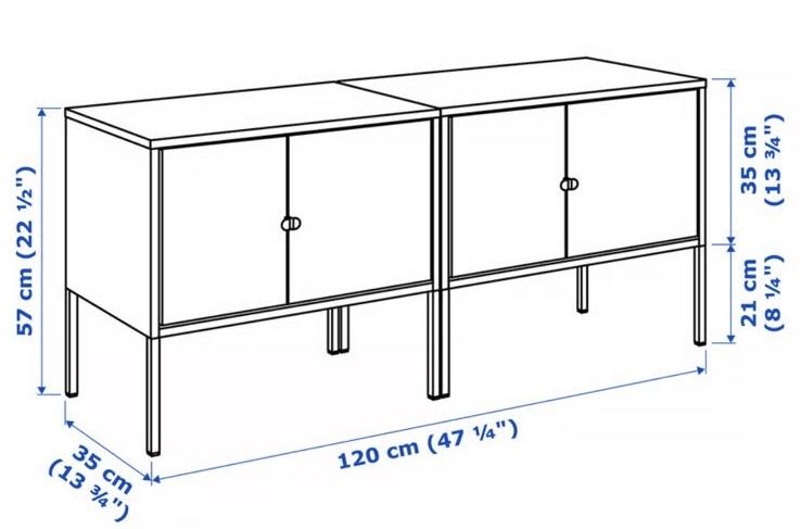 Armários metálicos IKEA cinza