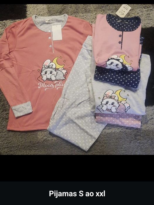 Pijamas de senhora de algodão do tamanho S ao XXL