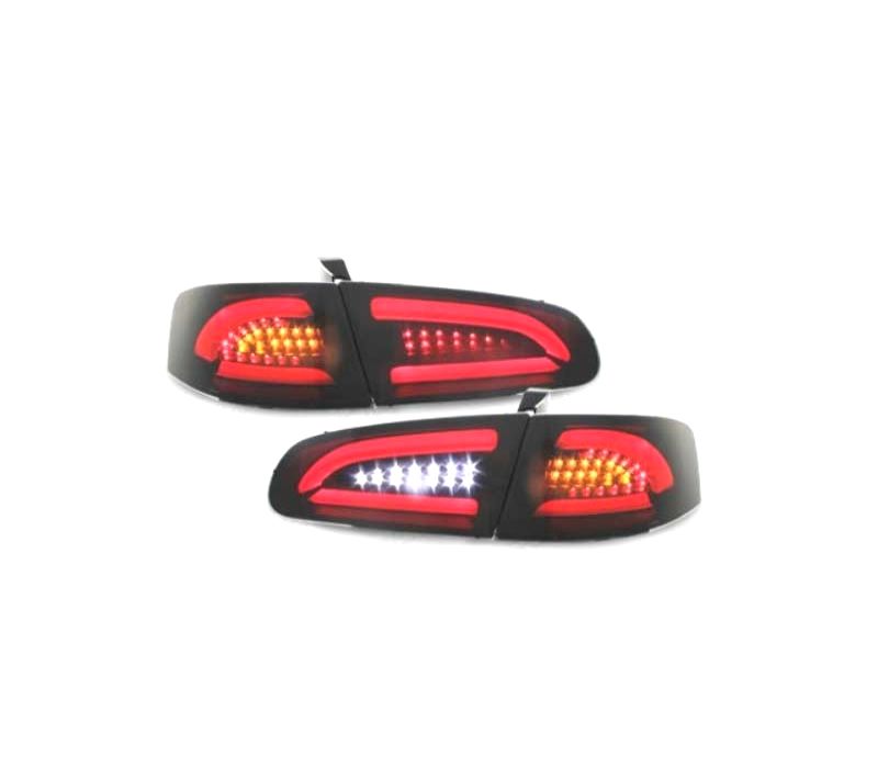 FAROLINS TRASEIROS LED LIGHTBAR SEAT IBIZA 6L 02-08 CARDNA FUNDO PRETO LED