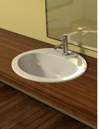 Pedra moleanos + lavatório para casas de banho 105 cm