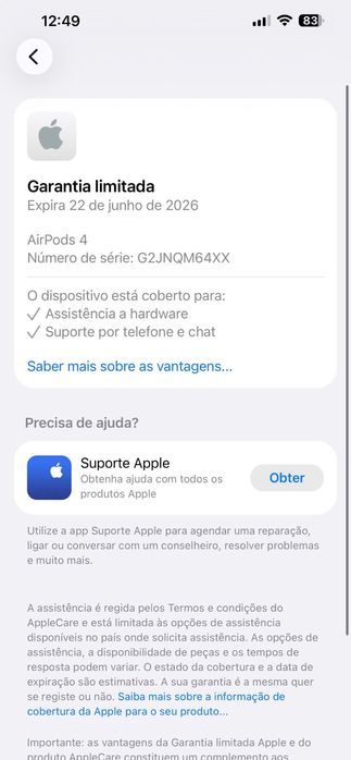 Airpods 4 (cancelamento de ruido)