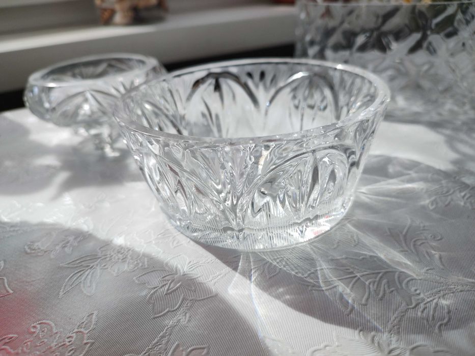 Salaterka Kryształ pięknie szlifowany śr. 13cm