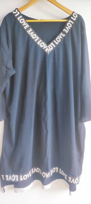 Granatowa sukienka tunika plus shize