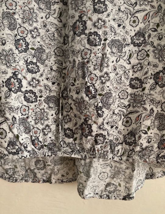 Bluzka wzory indyjskie kwiaty rękawy 3/4 hippie boho