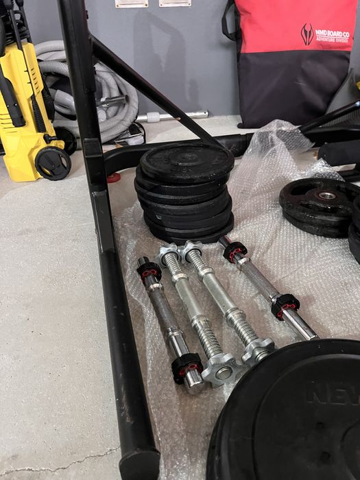Rack musculação + pesos