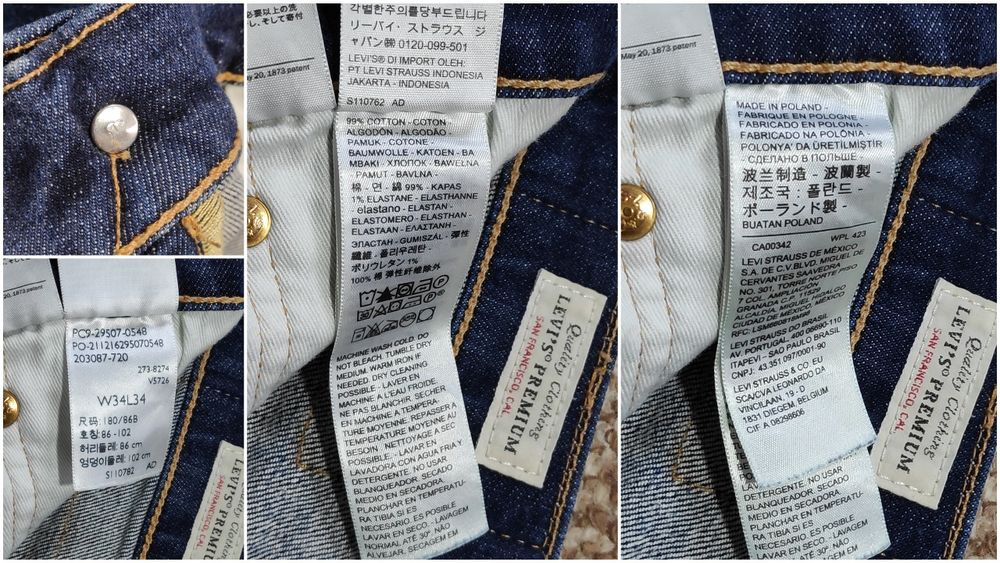 Levi's 502 джинси tapered fit оригінал W34 L34 сині індіго