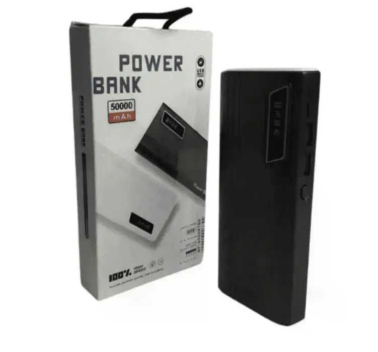 Мобільна зарядка Power Bank UN-3104 50000mAh із швидкою зарядкою та ліхтариком • Портативний зовнішній акумулятор 50000 мАг на 2