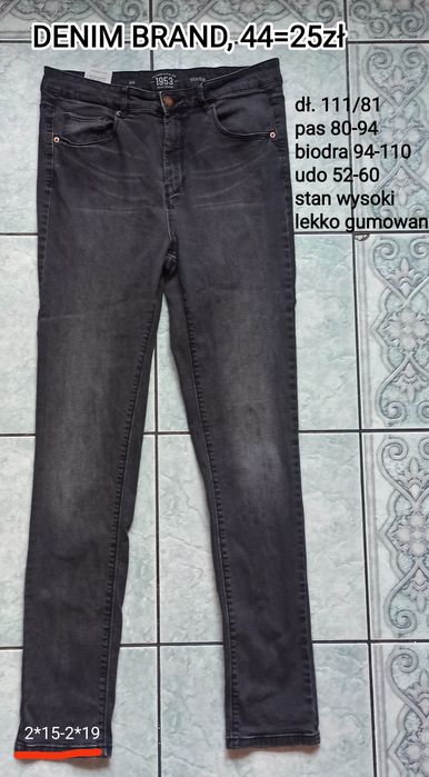Jeansy młodzieżowe, damskie.