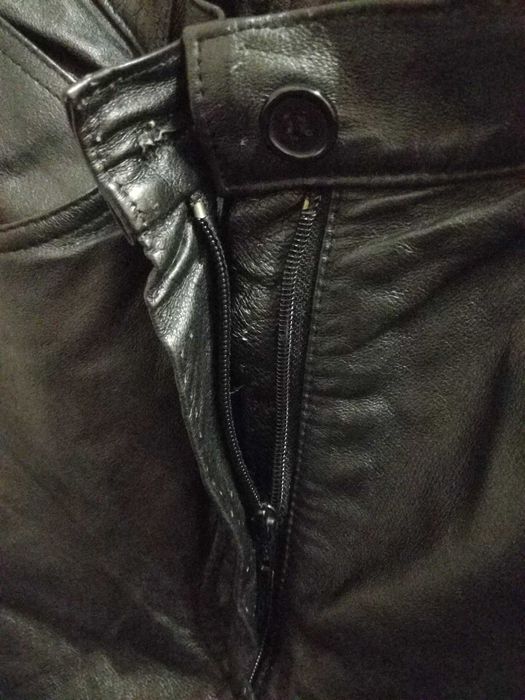 Куртка тепла стильна на пуху та шкіпяні штани