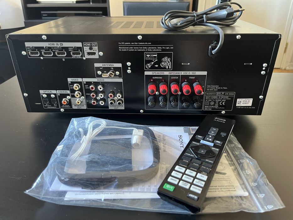 Receiver AV Sony STR-DH550 5.2 – 4K / Hi-Res Audio / Dolby TrueHD & DTS-HD (Amplificador de alta resolução)