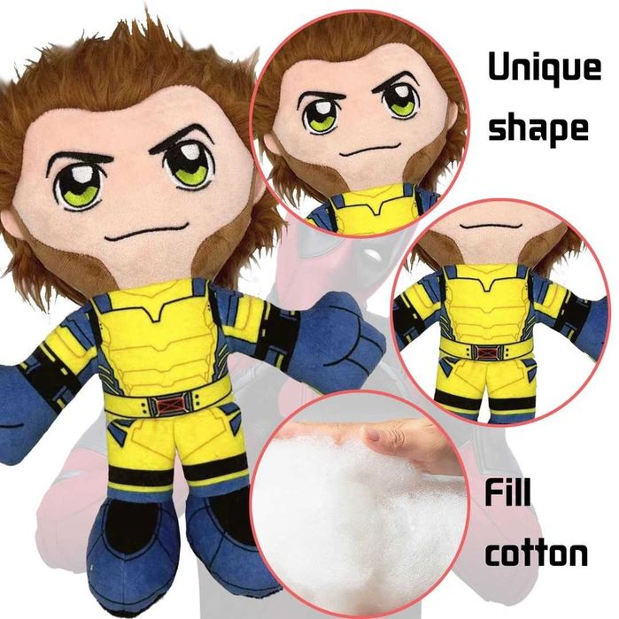 Avengers,Pluszowa maskotka,Wolverine Marvel Deadpool 3 Kuricha 25 cm