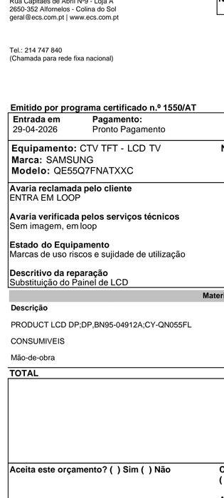Pack One Connect Samsung QLED QE55Q7FN - Box + Cabo + Comando