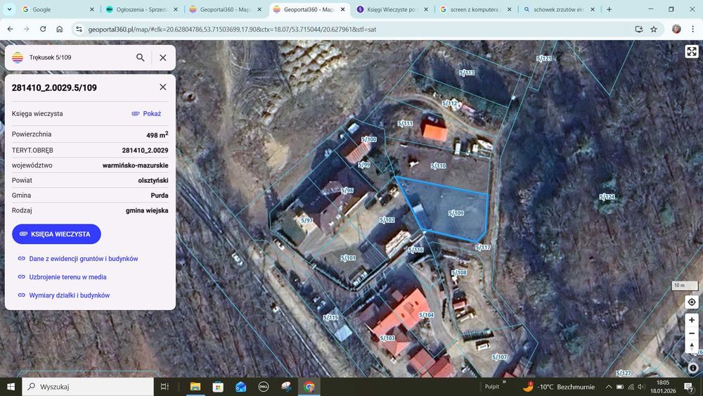 Sprzedam działkę Trękusek