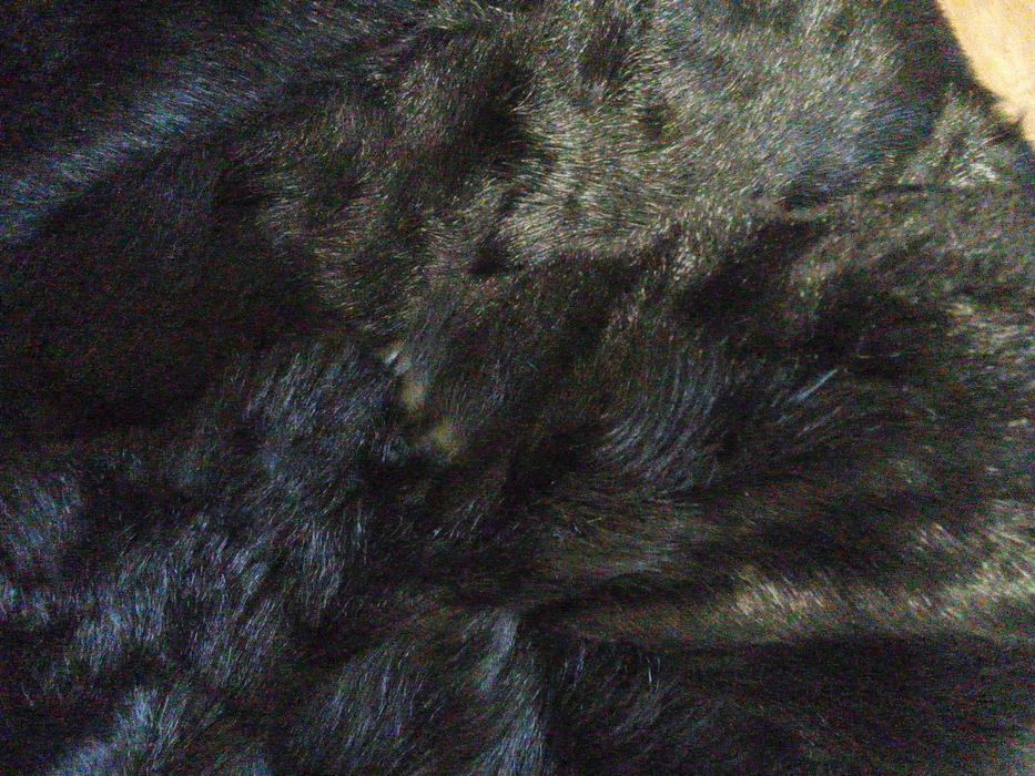 Полушубок натуральный /мех козы + отделка с кожи/