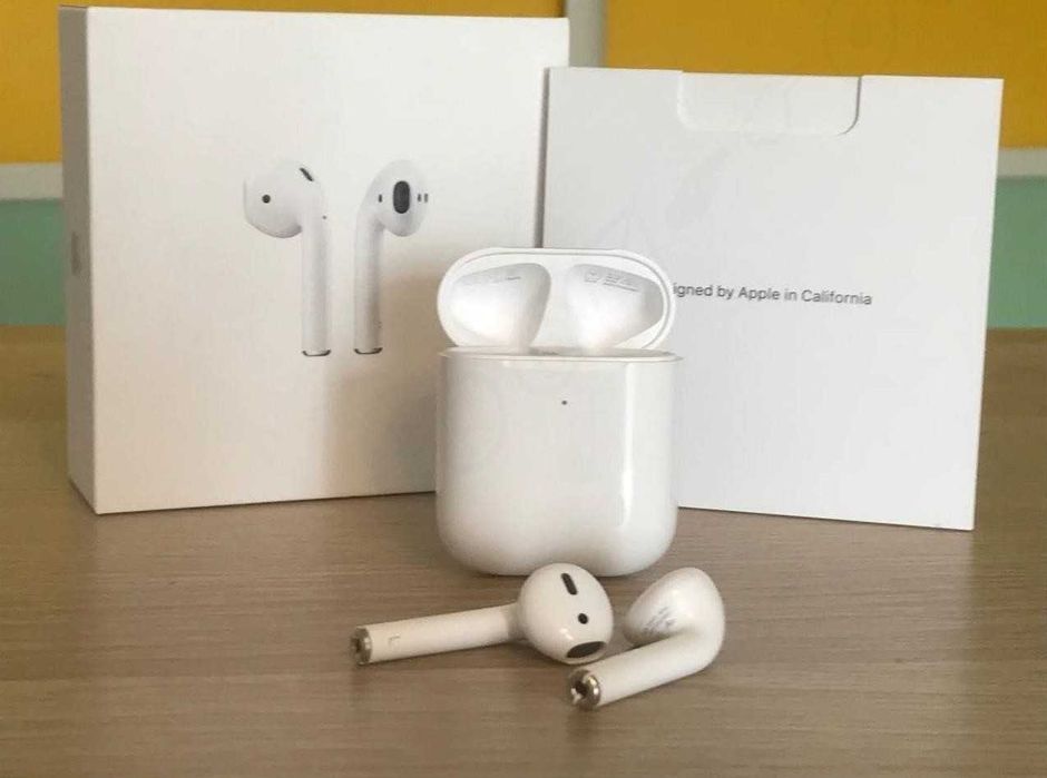 Бездротові навушники Airpods 2 1в1 + чохол в подарунок
