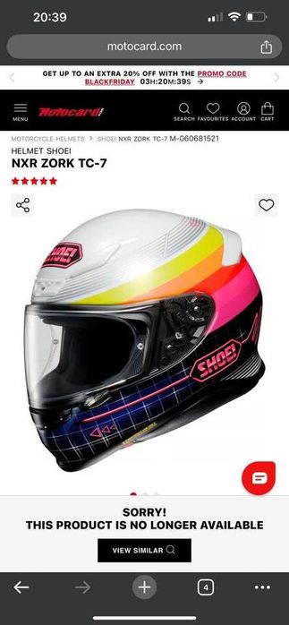 Shoei NXR Zork XXS Novo