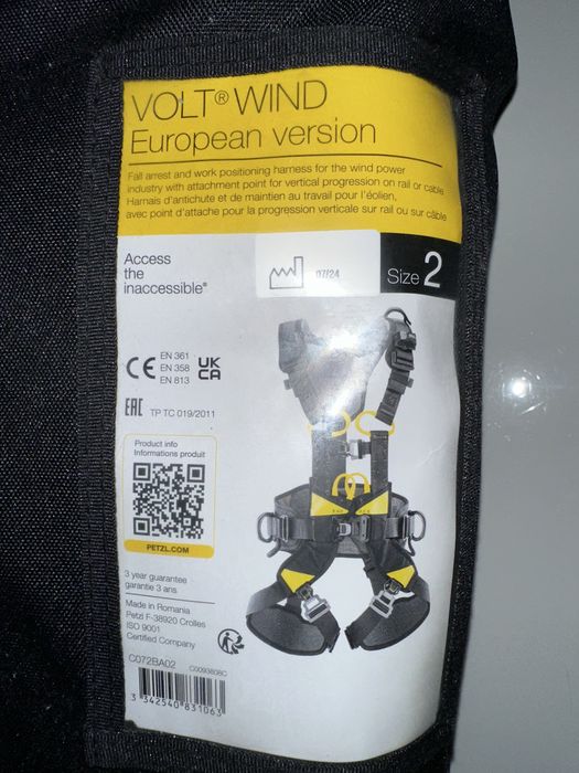 Uprząż petzl volt wind european version - OKAZJA !!