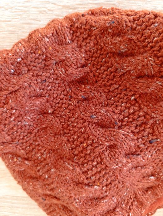 Tchibo szal-komin z dzianiny rdzawy