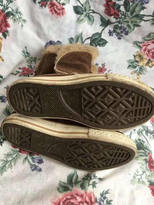 Converse all star,kozaki, 30, 19 cm, skóra naturalna, rzepy