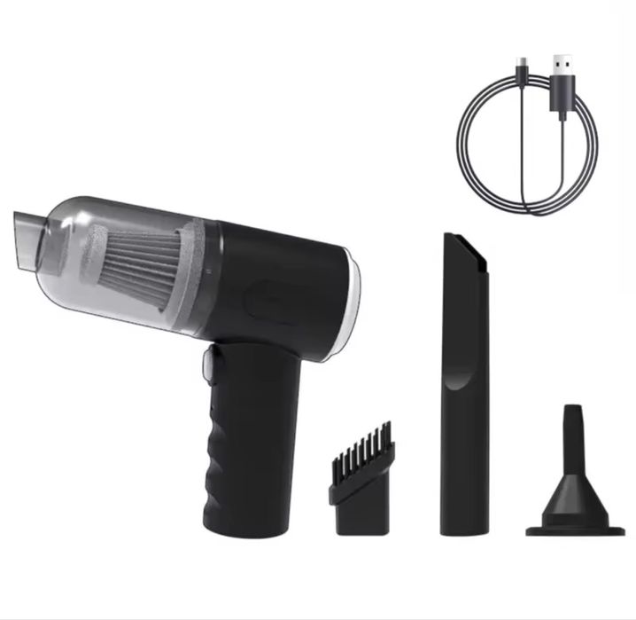 Mini Aspirador Portátil Sem Fios – Ideal para Carro e Casa