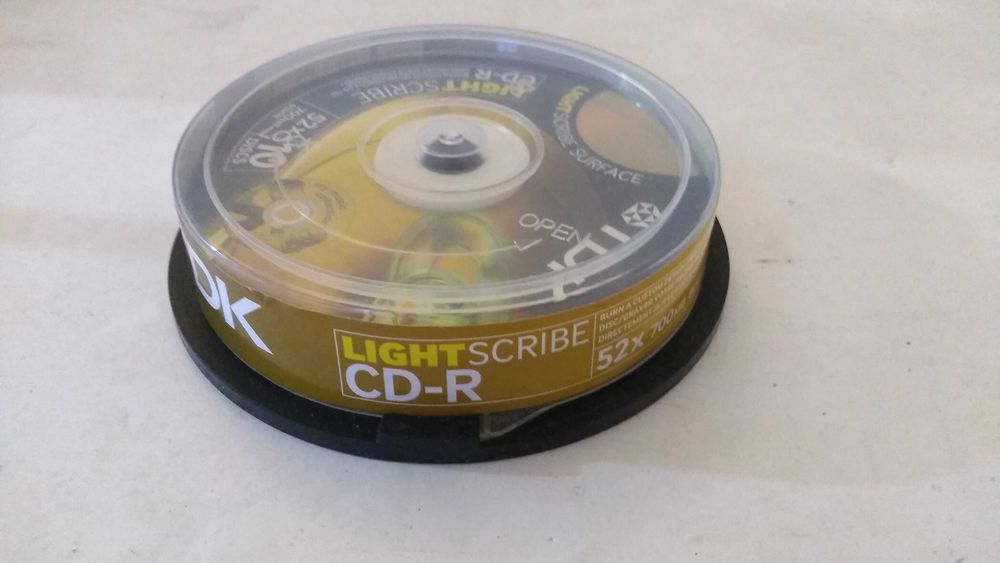 Pack 10 CD-R LightScribe TDK 700MB - Selado / Vintage, NOVA!