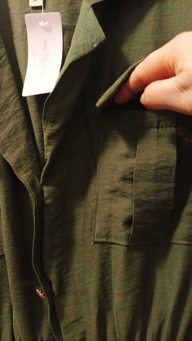 Kombinezon damski krótki, khaki.