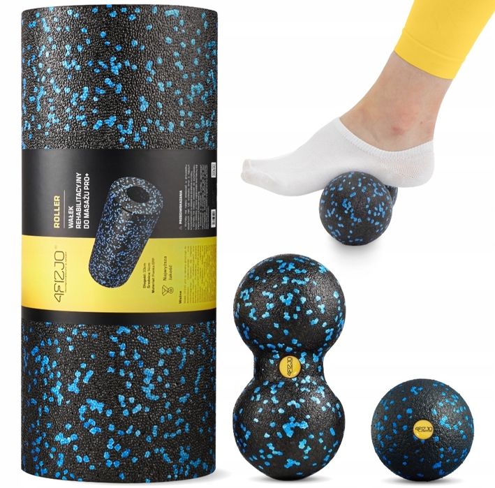 Zestaw EPP Roller Wałek Piłla DUOBALL do ćwiczeń masażu rolowania