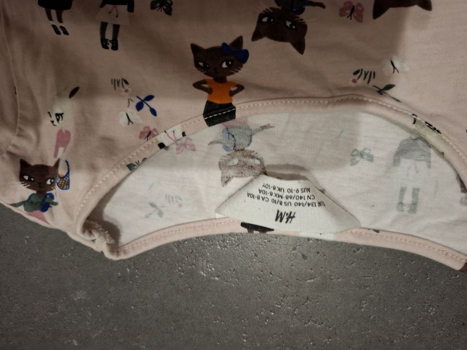 Sukienki bawełniane długi rękaw dla dziewczynki H&M 134