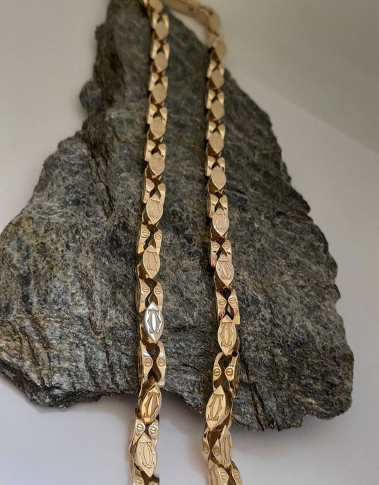 Złoty łańcuszek splot CARTIER 585